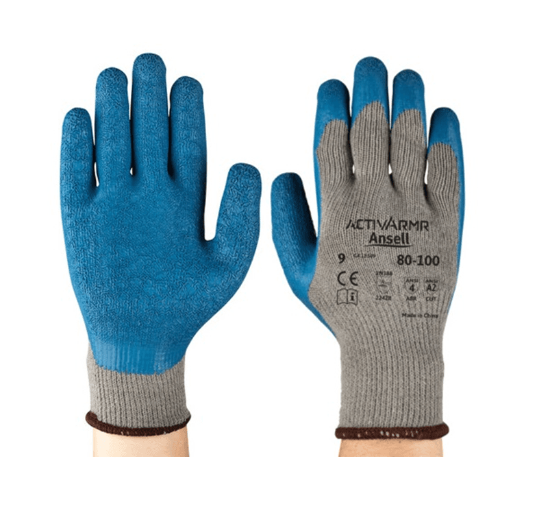 Ansell Ansell ActivArmr® 80-100 Blue Latex-Coated Work Gloves