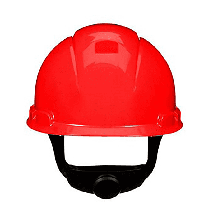 3M 3M SecureFit H-705SFR-UV Hard Hat – Red Vented Cap Style, 4-Point Pressure Diffusion Ratchet Suspension, Uvicator UV Sensor