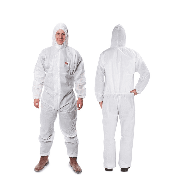 3M 3M Protective Coverall 4510 – Type 5/6 Hazardous Dust and Splash Protection, Microporous PE Laminate, White Disposable Worksuit