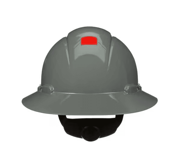 3M 3M SecureFit H-808SFR-UV Hard Hat – Grey Full Brim Style, 4-Point Pressure Diffusion Ratchet Suspension, Uvicator UV Sensor