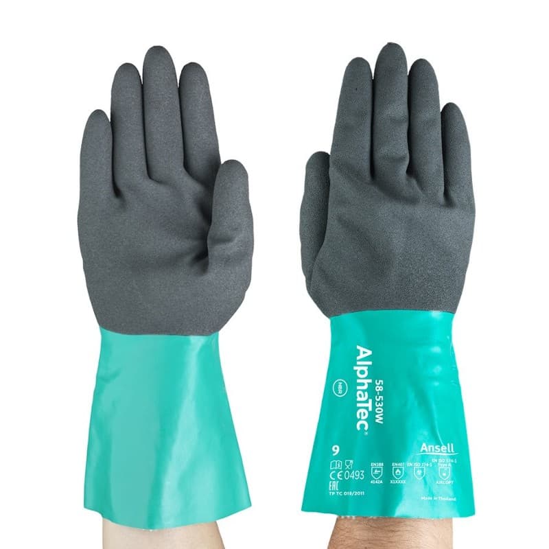 Ansell Ansell AlphaTec 58-530W Chemical-Resistant Gauntlet Gloves