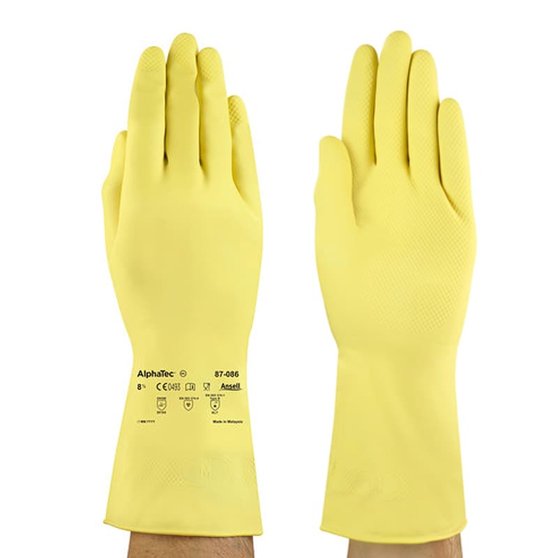 Ansell Ansell AlphaTec 87-086 Chemical Rubber Food Gauntlet Gloves