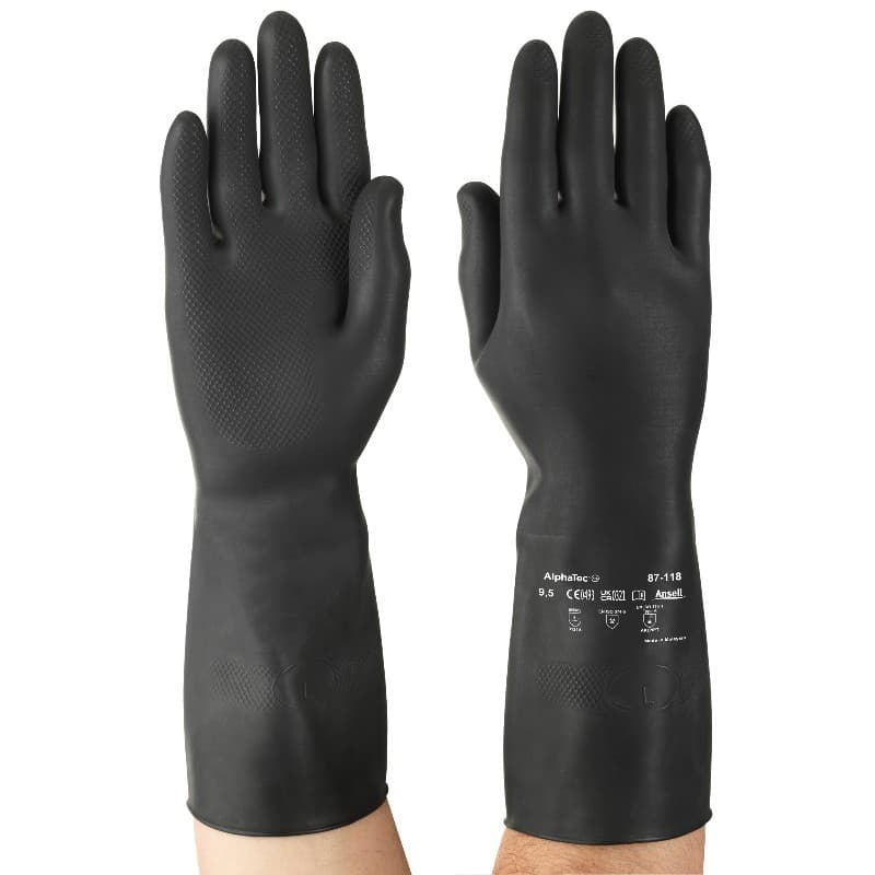 Ansell Ansell AlphaTec 87-118 Chemical-Resistant Latex Industrial Gloves