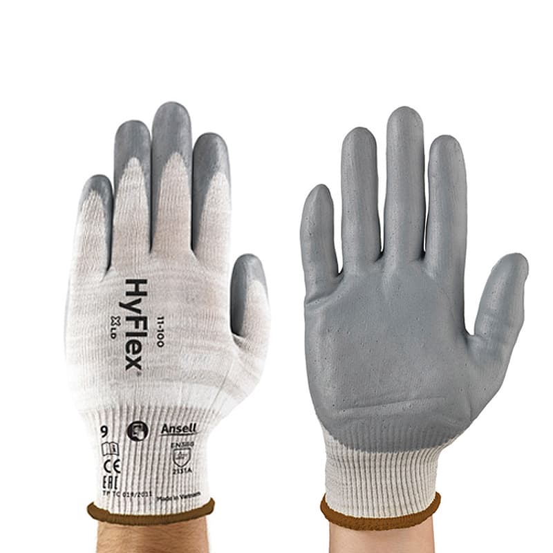 Ansell Ansell HyFlex 11-100 Antimicrobial Work Gloves