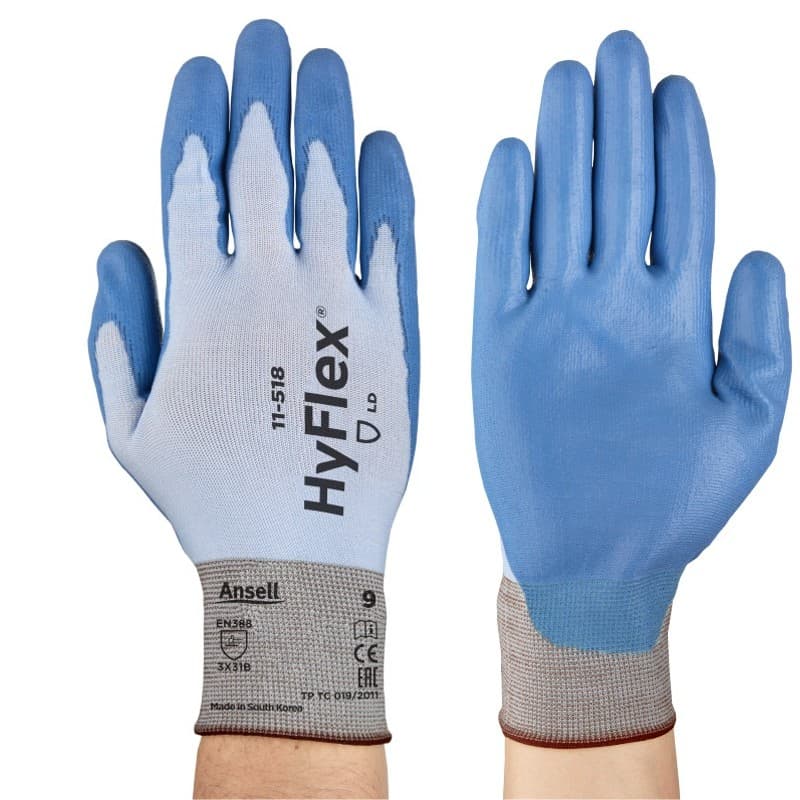 Ansell Ansell HyFlex 11-518 Dyneema Palm-Coated Cut-Resistant Gloves