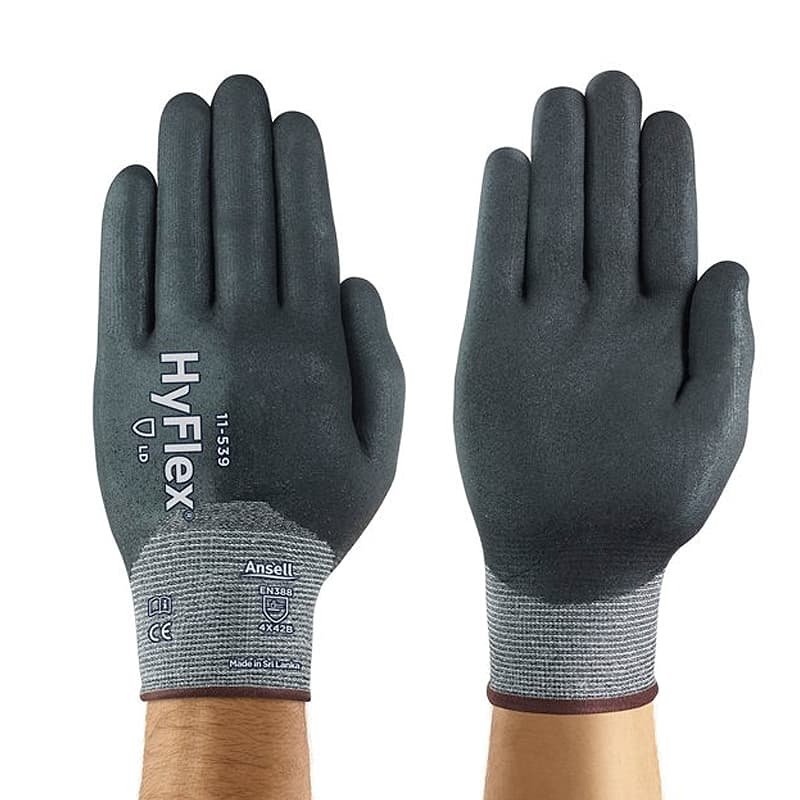 Ansell Ansell HyFlex 11-539 Nitrile-Coated Grip Gloves