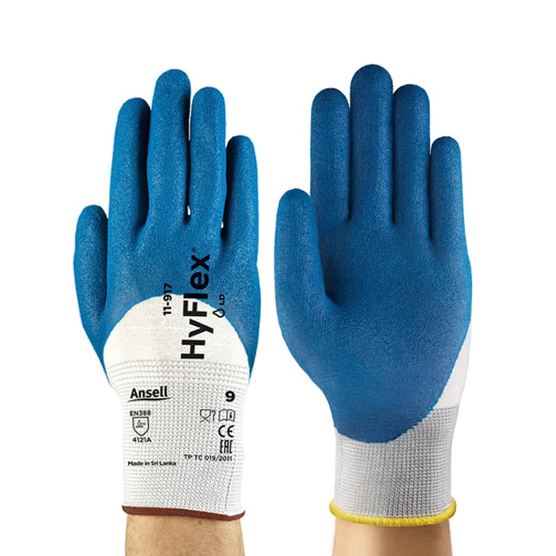 Ansell Ansell HyFlex 11-917 3/4 Coated Flexible Nitrile Gloves