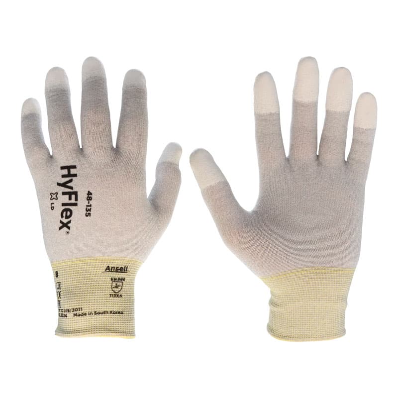 Ansell Ansell HyFlex 48-135 Coated-Fingertip Protective ESD Gloves
