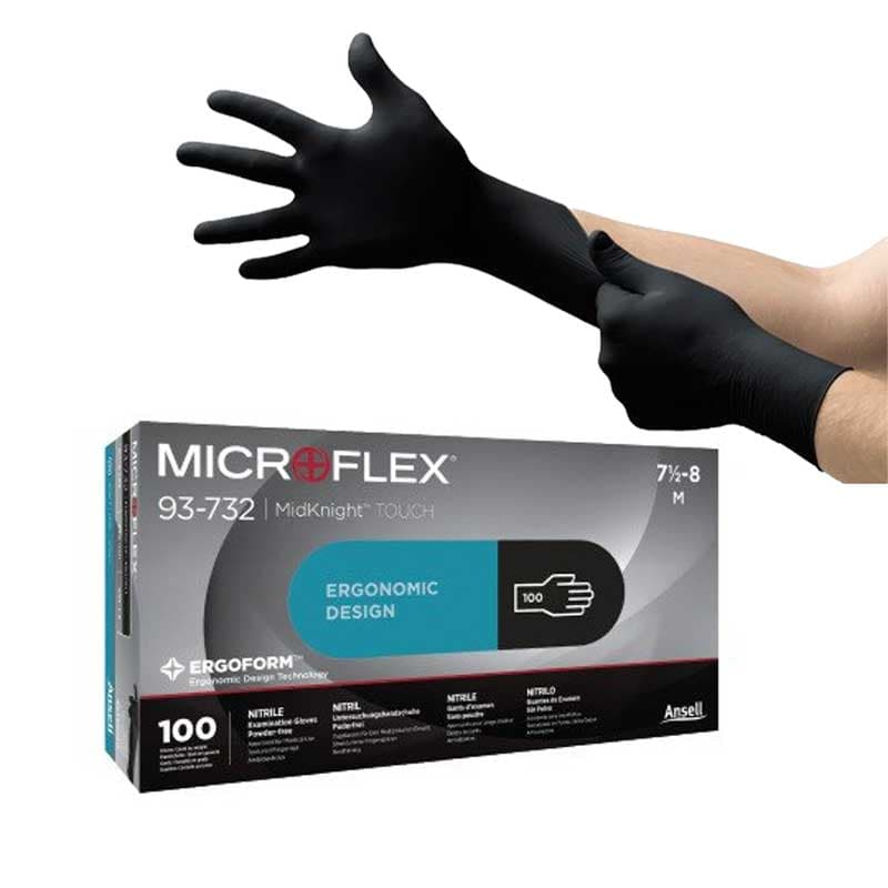 Ansell Ansell MicroFlex 93-732 Disposable Nitrile Chemical-Resistant Hygiene Gloves