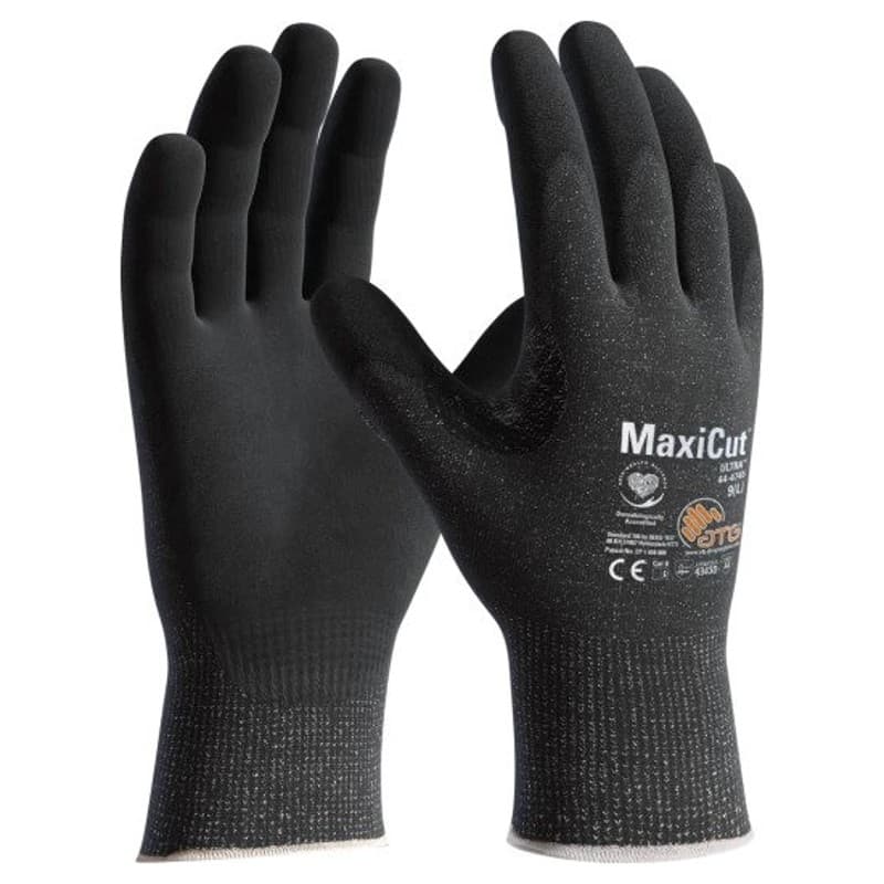 ATG Golves Solutions ATG MaxiCut Ultra 44-4745 Palm Coated Knitwrist Level D Cut-Resistant Gloves