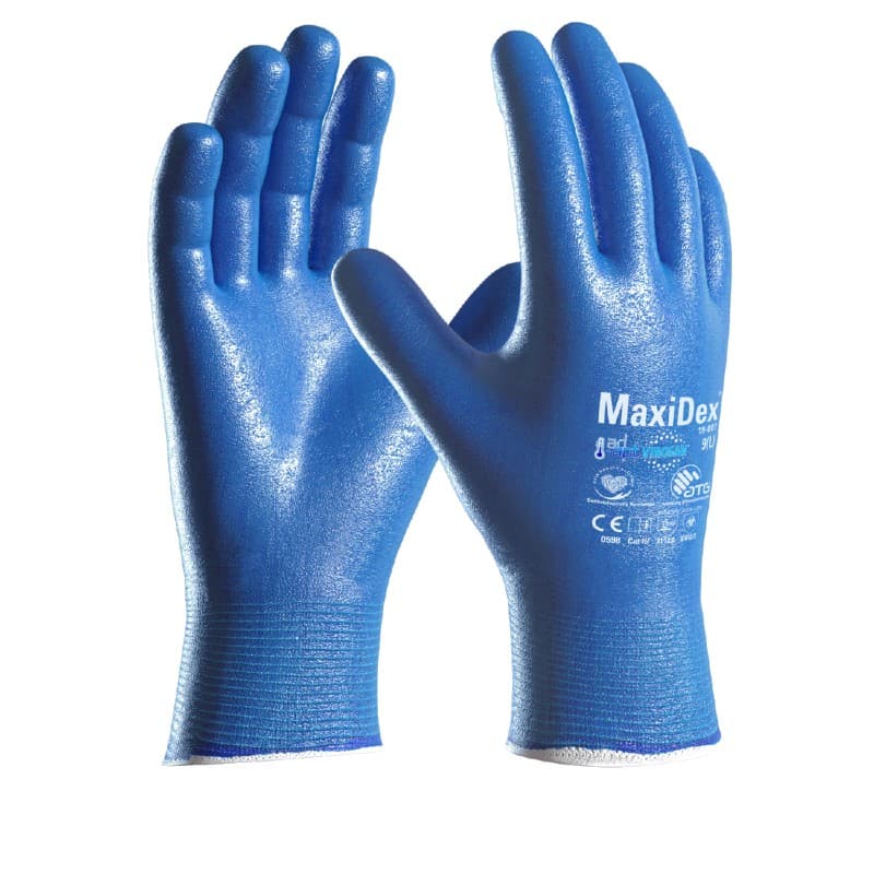 ATG Golves Solutions ATG MaxiDex 19-007 Fully Coated Anti-Viral Hybrid Gloves