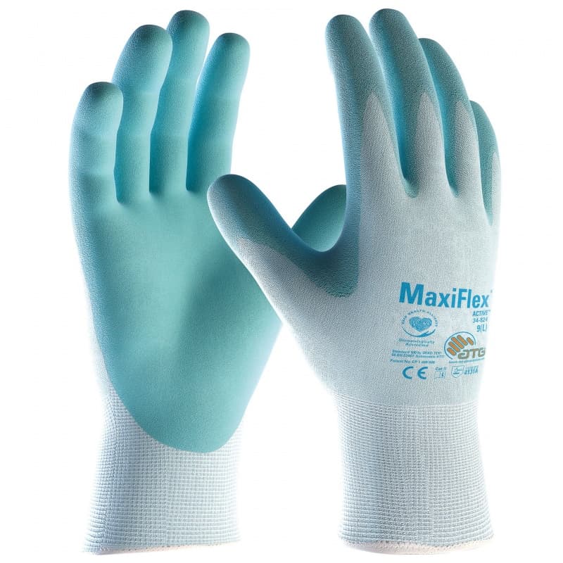 ATG Golves Solutions ATG MaxiFlex Active Coated Sensitive Skin Work Gloves 34-824