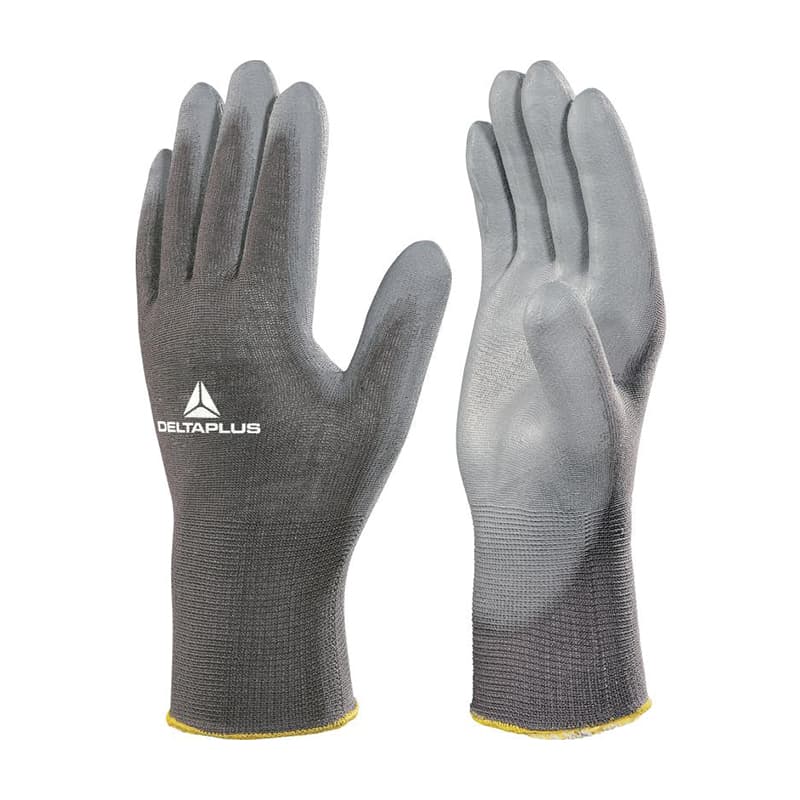 Delta Plus Delta Plus VE702GR Polyamide Knitted PU Coated Grip Gloves