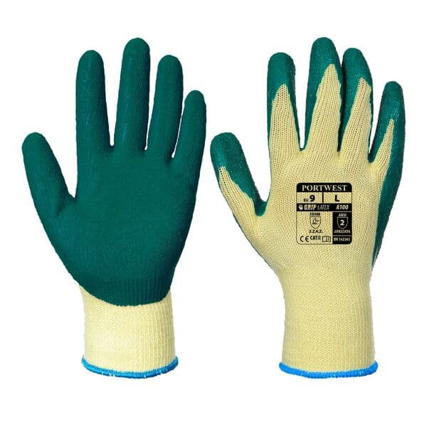 Portwest Portwest A100 Latex Green Grip Gloves