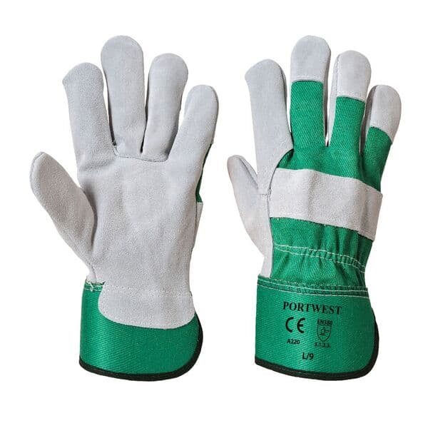 Portwest Portwest A220 Premium Chrome Rigger Green Gloves