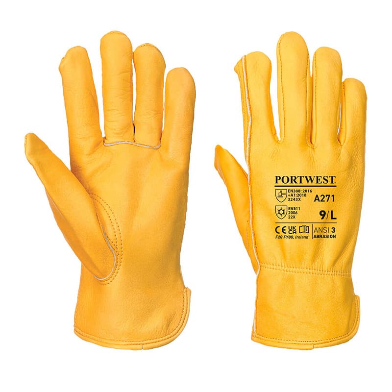 Portwest Portwest A271 Leather Thermal Lined Driver Gloves