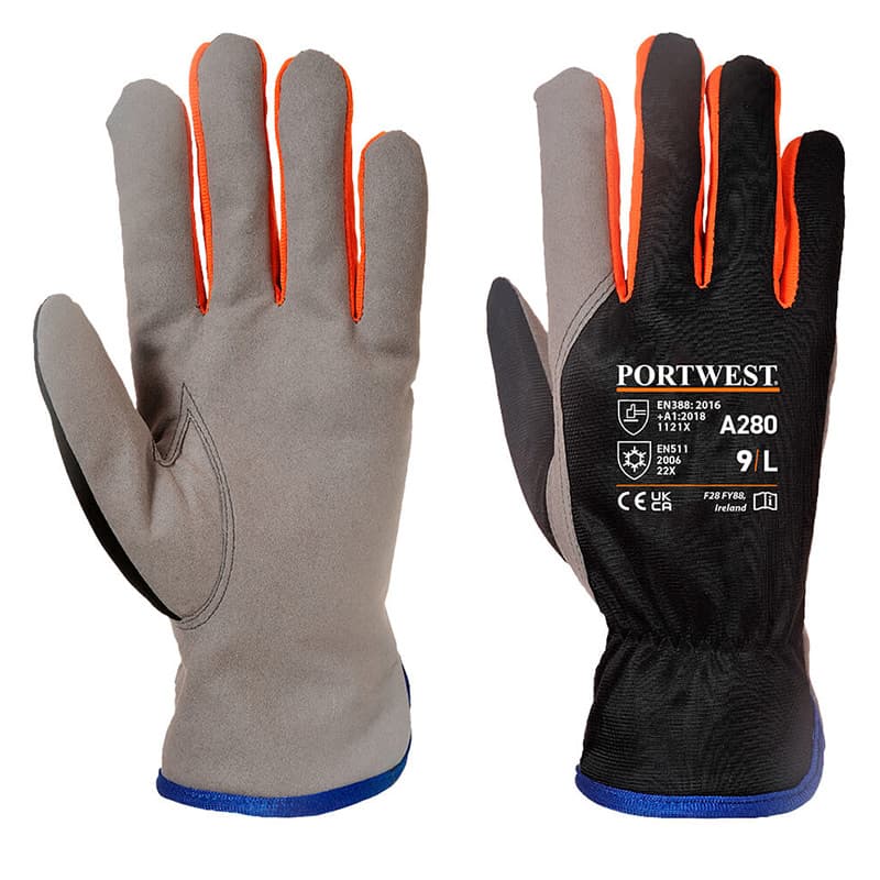 Portwest Portwest A280 Wintershield Fleece Lined Thermal Work Gloves