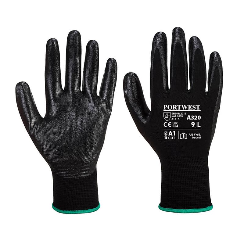 Portwest Portwest A320 Dexti-Grip Nitrile Foam Black Gloves