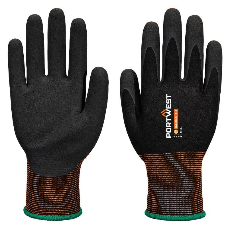 Portwest Portwest A373 Super-Thin 18-Gauge Latex-Coated Sandy Grip Gloves