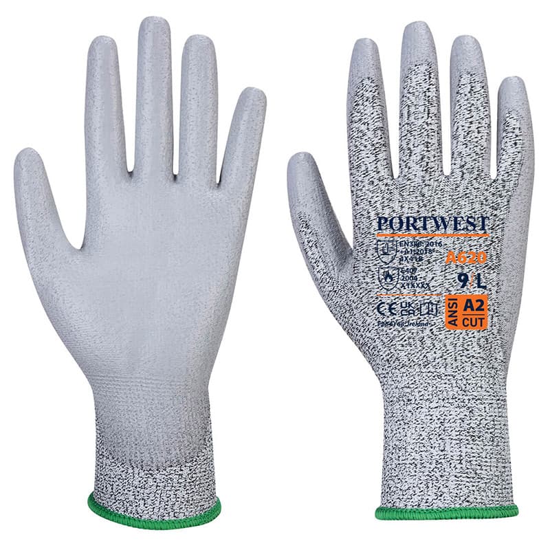 Portwest Portwest A620 PU Coated Cut Level B Heat-Resistant Grey Gloves
