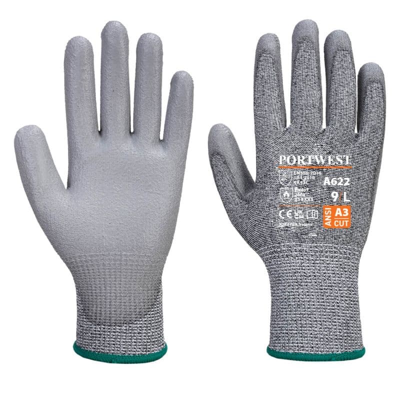 Portwest Portwest A622G7 Cut-Resistant PU Coated Gloves (Pack of 60 Pairs)