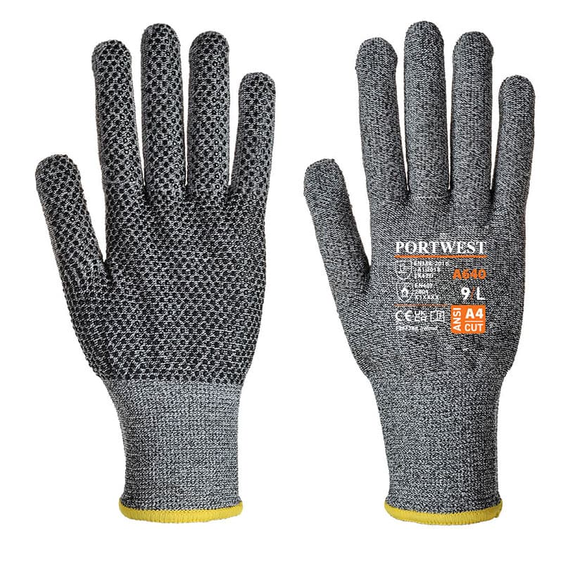 Portwest Portwest A640 Sabre Cut-Resistant PVC Dot Palm Gloves