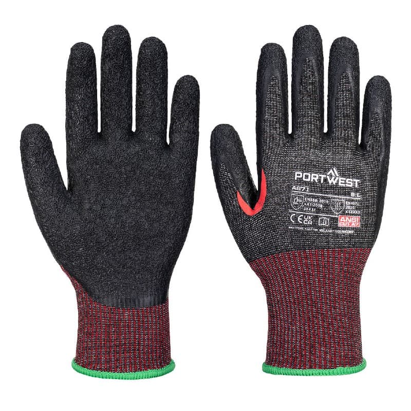 Portwest Portwest A671 CS Cut F13 Level F Cut and Heat-Resistant Latex-Coated Gloves
