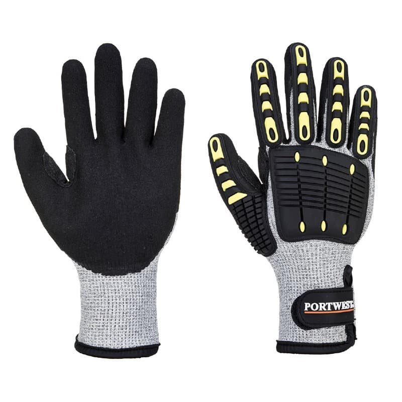 Portwest Portwest A729 Grey and Black Anti-Impact Cut Resistant Thermal Work Gloves