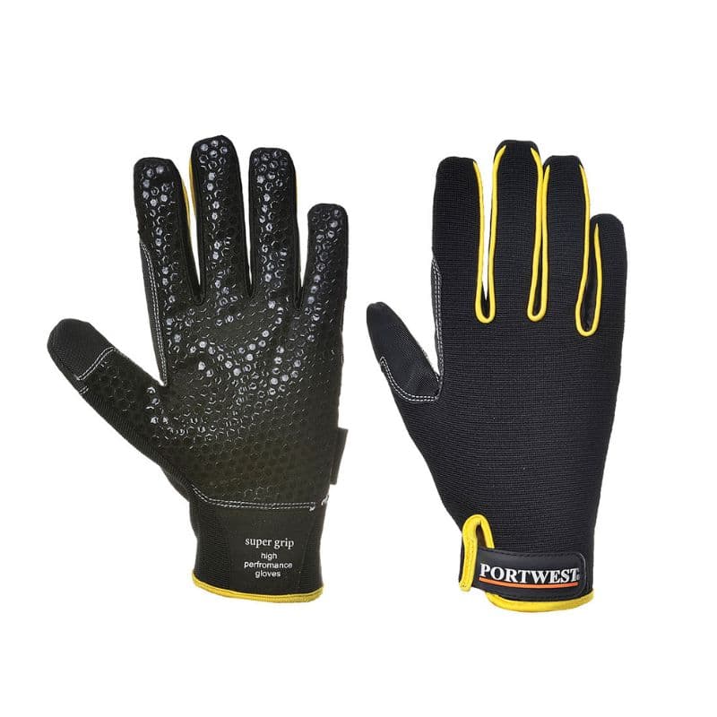 Portwest Portwest A730 Supergrip High Performance Black Grip Gloves