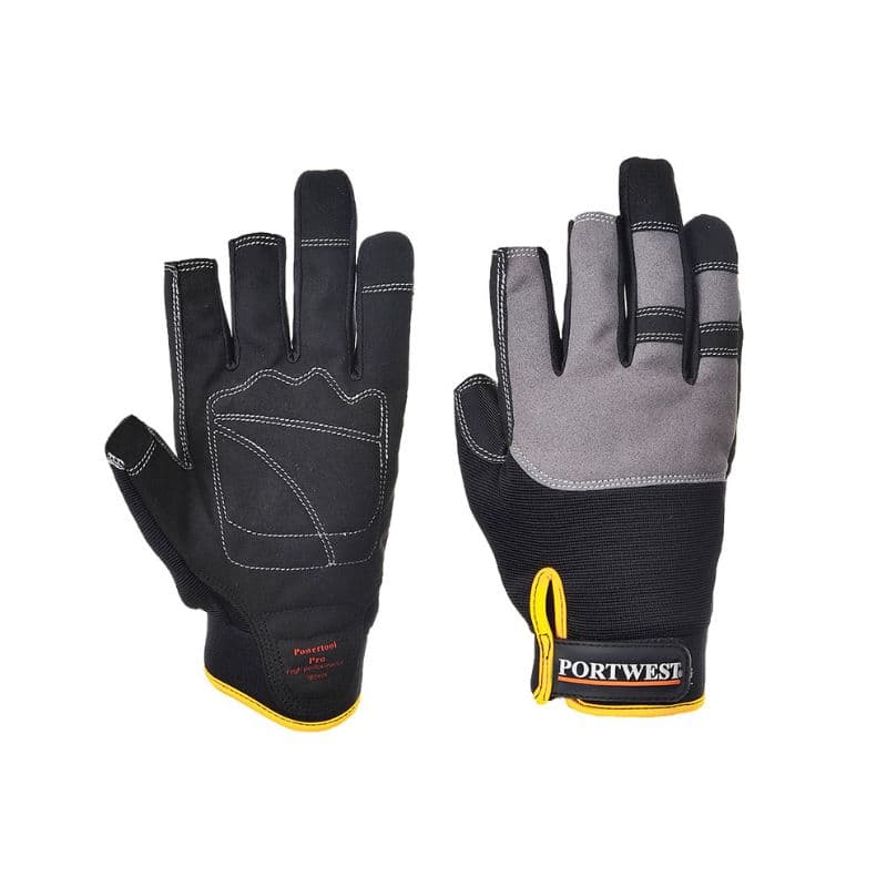 Portwest Portwest A740 Powertool Pro Semi Fingerless Work Gloves