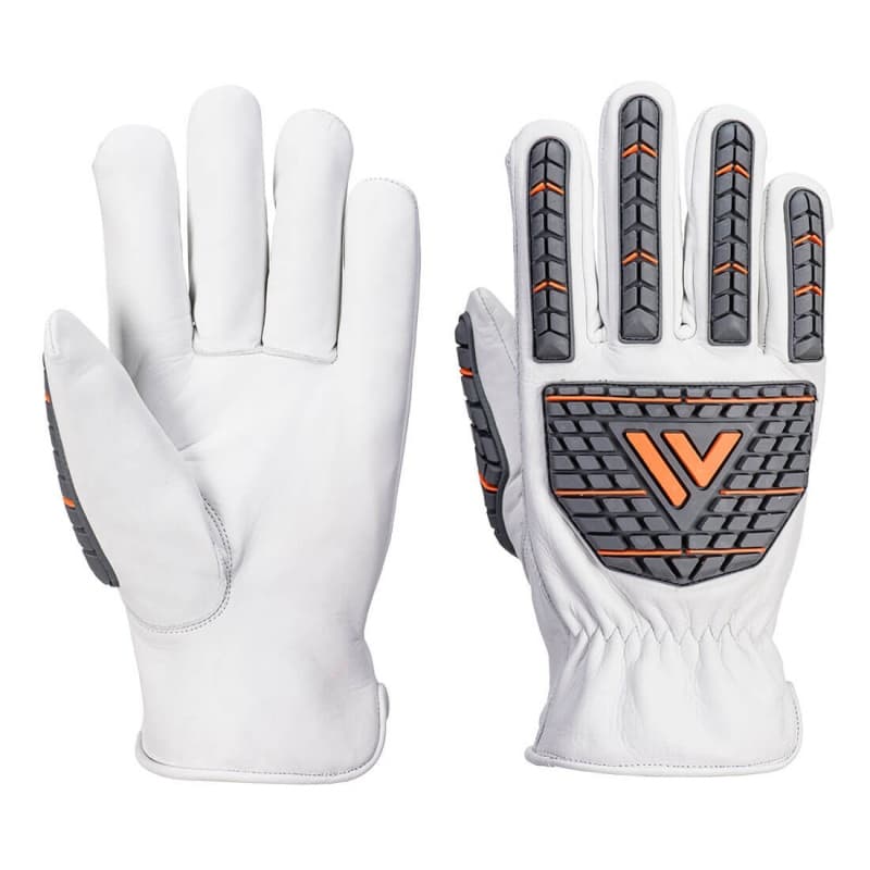 Portwest Portwest A742 Impact and Heat Resistant Unlined Leather Driver Gloves (White)