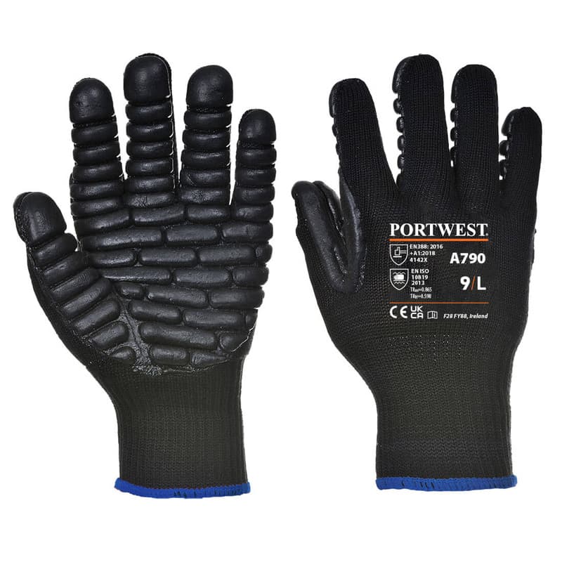 Portwest Portwest A790 Anti-Vibration Black Gloves