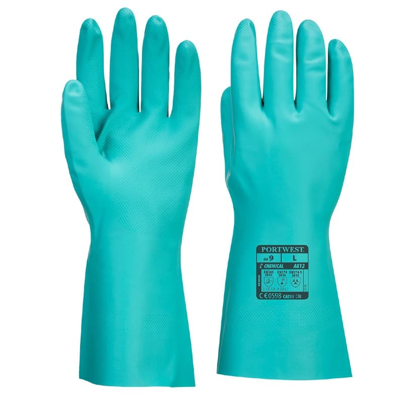 Portwest Portwest A812 Nitrosafe Plus Anti-Slip Chemical Gauntlets
