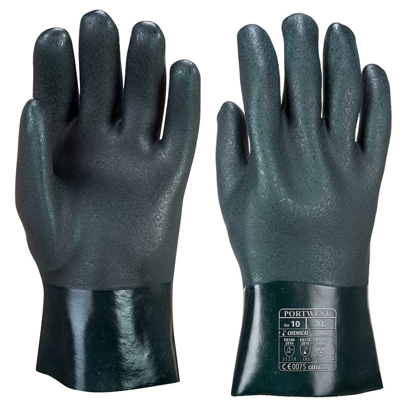 Portwest Portwest A827 27cm Chemical-Resistant PVC Gauntlets