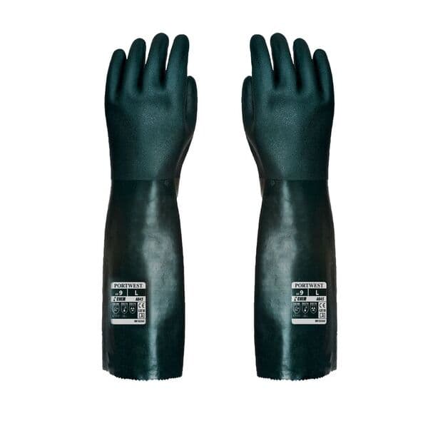 Portwest Portwest A845 45cm Chemical-Resistant PVC Gauntlets