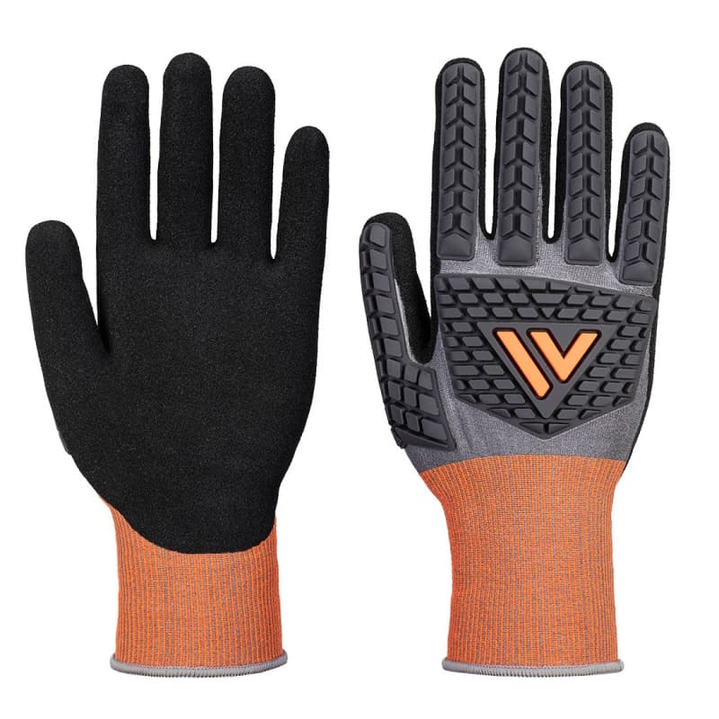 Portwest Portwest CT46 Cut D18 Nitrile-Coated Impact Gloves (Grey/Black)