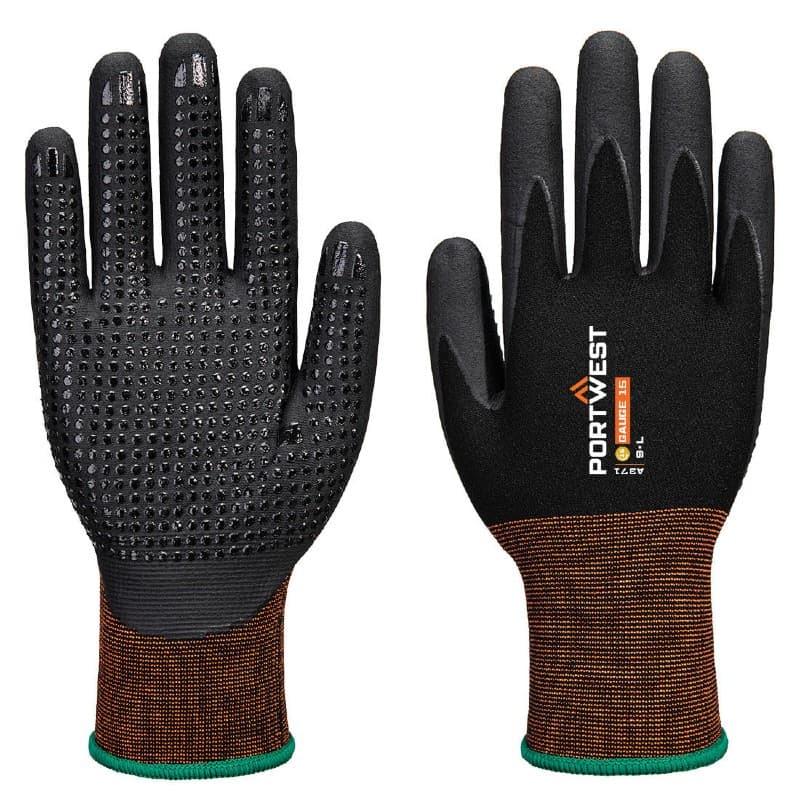 Portwest Portwest A371 Nitrile Micro-Foam Dot Grip Precision Handling Gloves