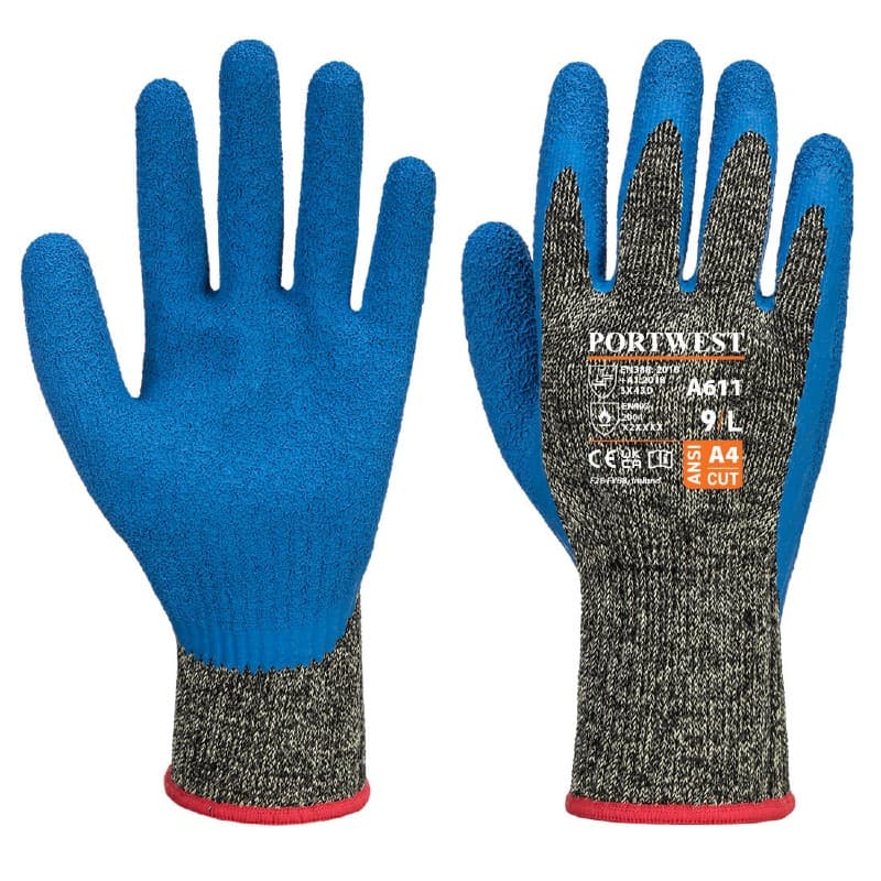 Portwest Portwest A611 Aramid HR Cut-Resistant Latex Gloves