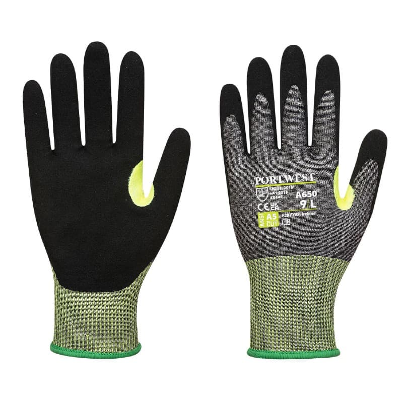 Portwest Portwest A650 CS Cut-Resistant Nitrile Gloves (Grey/Black)