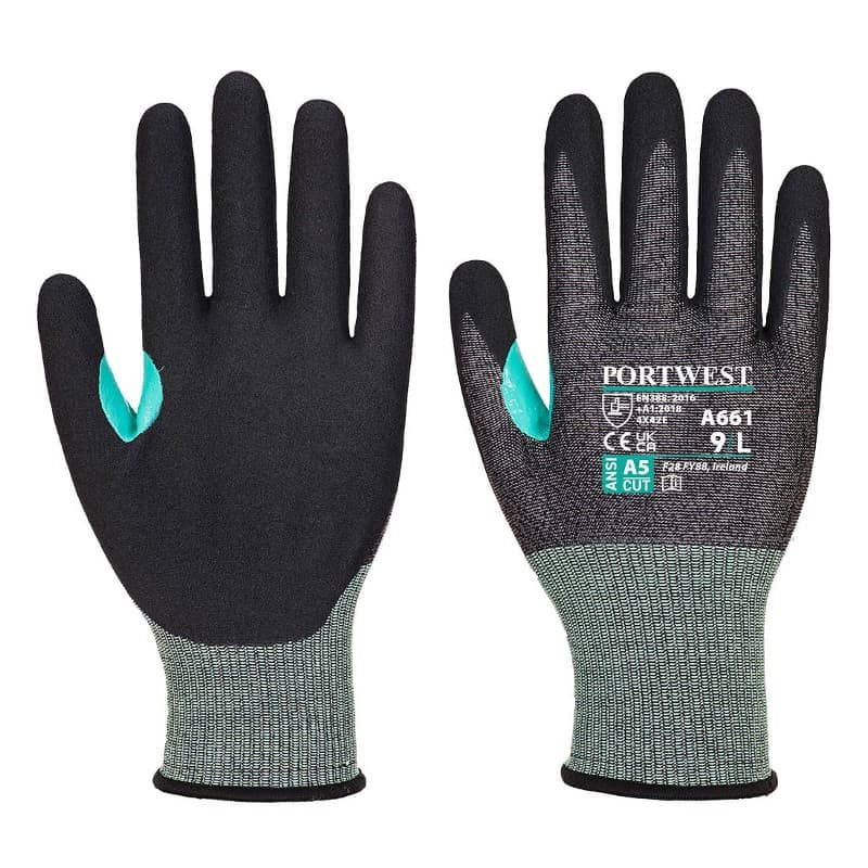 Portwest Portwest A661 CS 18-Gauge Cut-Level E Nitrile-Coated Gloves
