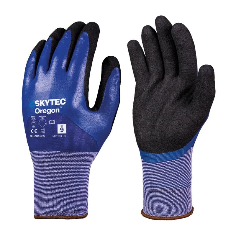 Skytec Skytec Oregon Nitrile Knuckles Coated Oil Grip Gloves