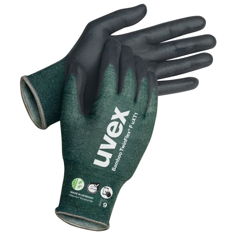 Uvex Uvex 60095 Bamboo TwinFlex Level F Cut-Resistant Sustainable Thin Touchscreen Gloves