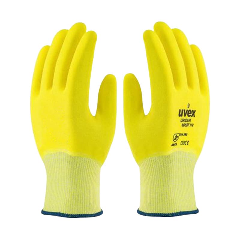 Uvex Uvex Unidur Full Nitrile-Coated Hi-Vis Grip Gloves 6655F