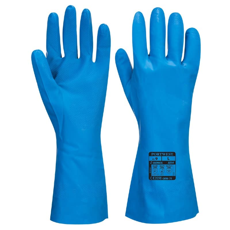 Portwest Portwest A814 Blue Chemical-Resistant Food Handling Gloves